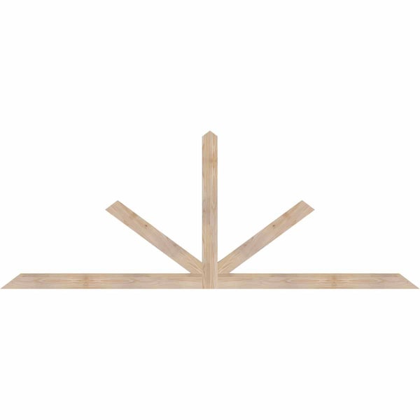 Ekena Millwork Saratoga Smooth Timber Gable Bracket, Douglas Fir, 96"W x 36"H x 1 1/2"D x 3 1/2"F, 9/12 Pitch GBW096X36X0204SAR00SDF - main